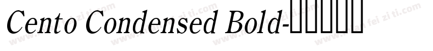 Cento Condensed Bold字体转换